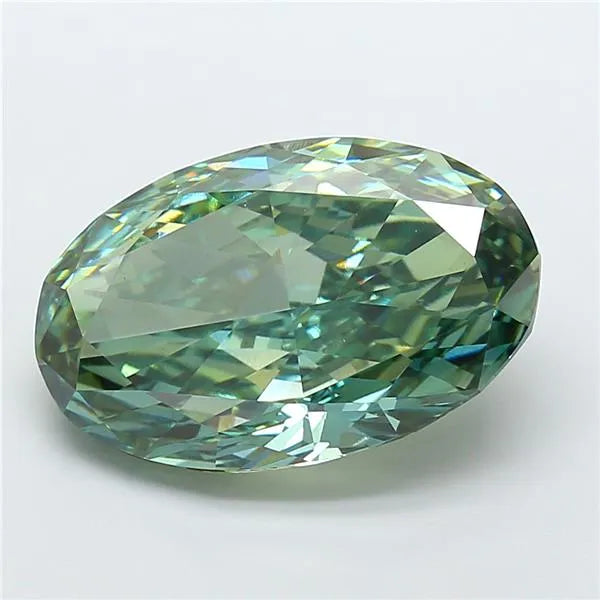 5.03ct Oval Lab Grown Diamond (Colour Fancy Deep Green, Clarity VVS2, IGI Certified)