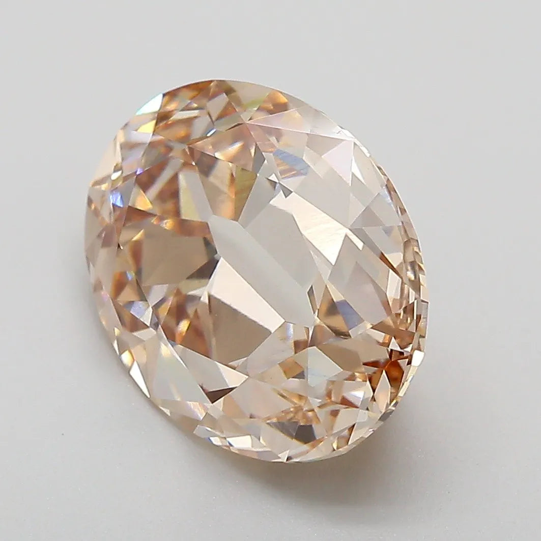 5.03ct Oval Lab Grown Diamond (Colour Very Light Brown, Clarity VVS2, IGI Certified)