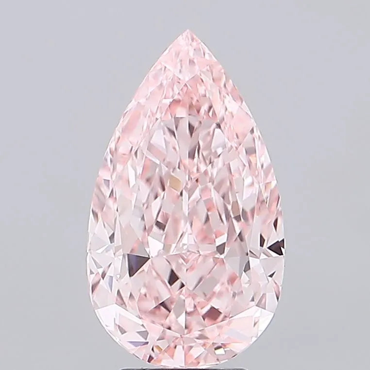 5.03ct Pear Lab Grown Diamond (Colour Fancy Vivid Pink, Clarity VVS2, IGI Certified)