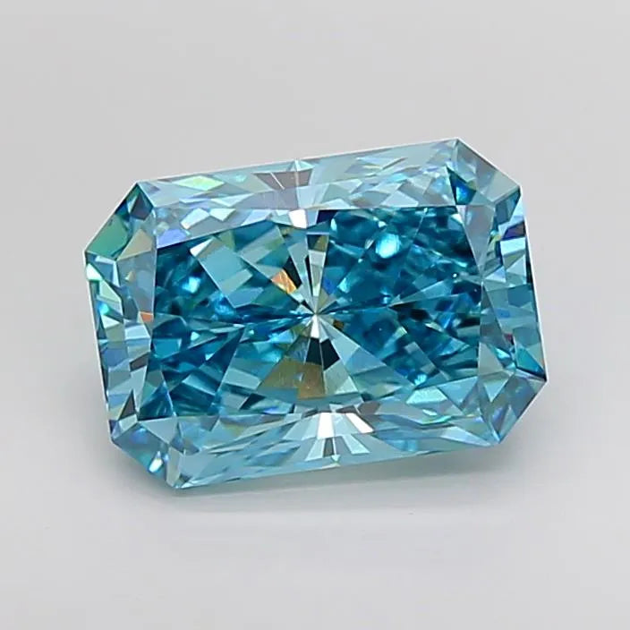 5.03ct Radiant Lab Grown Diamond (Colour Fancy Vivid Blue, Clarity VS1, IGI Certified)