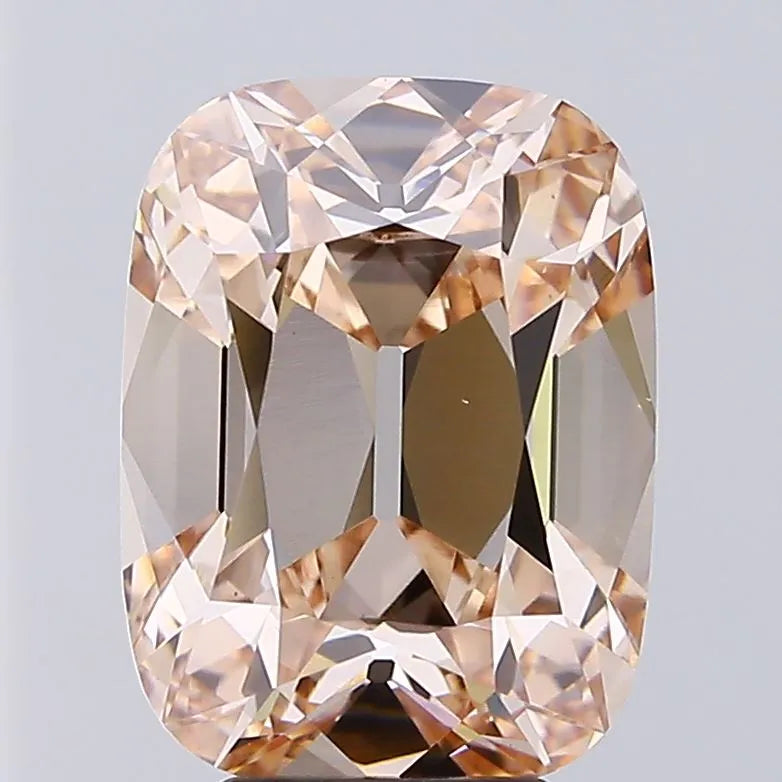 5.04ct Cushion Lab Grown Diamond (Colour Very Light Brown, Clarity VS1, IGI Certified)