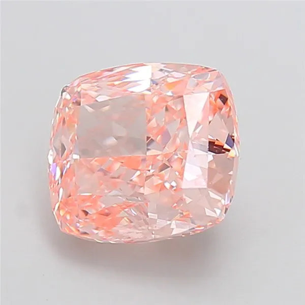 5.04ct Cushion modified Lab Grown Diamond (Colour Fancy Intense Orangey Pink, Clarity VVS2, IGI Certified)