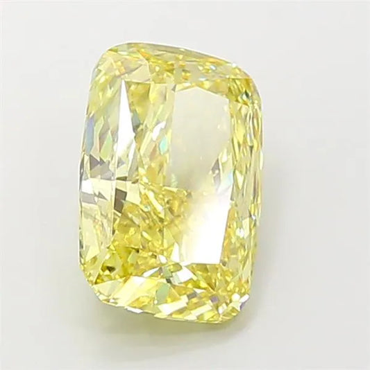 5.04ct Cushion modified Lab Grown Diamond (Colour Fancy Intense Yellow, Clarity VS2, IGI Certified)