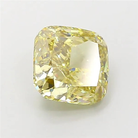 5.04ct Cushion modified Lab Grown Diamond (Colour Fancy Intense Yellow, Clarity VS2, IGI Certified)