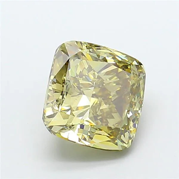 5.04ct Cushion modified Lab Grown Diamond (Colour Fancy Yellow, Clarity VS1, IGI Certified)