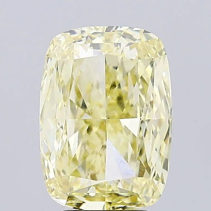5.04ct Cushion modified Lab Grown Diamond (Colour Fancy Yellow, Clarity VVS2, IGI Certified)