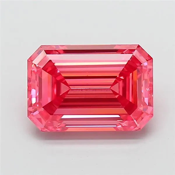 5.04ct Emerald Lab Grown Diamond (Colour Fancy Vivid Pink, Clarity VVS2, IGI Certified)