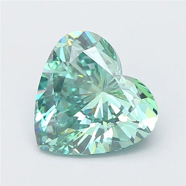 5.04ct Heart Lab Grown Diamond (Colour Fancy Vivid Green, Clarity VS1, IGI Certified)