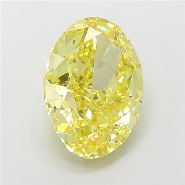 5.04ct Oval Lab Grown Diamond (Colour Fancy Intense Yellow, Clarity SI1, IGI Certified)