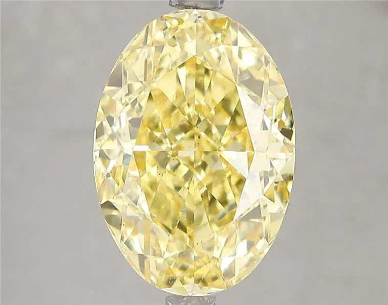 5.04ct Oval Lab Grown Diamond (Colour Fancy Vivid Yellow, Clarity VS2, IGI Certified)