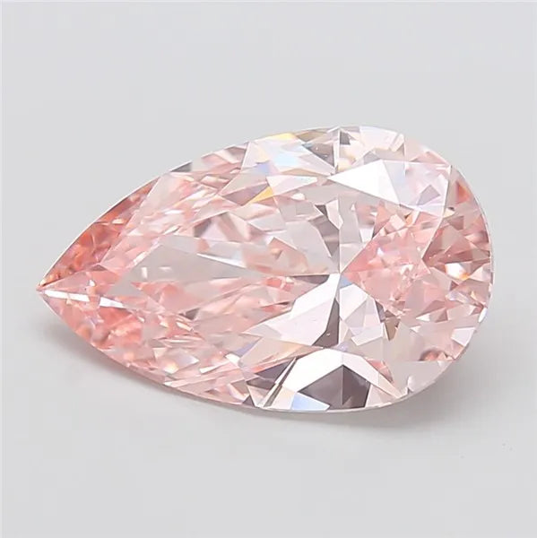 5.04ct Pear Lab Grown Diamond (Colour Fancy Intense Pink, Clarity VS1, IGI Certified)