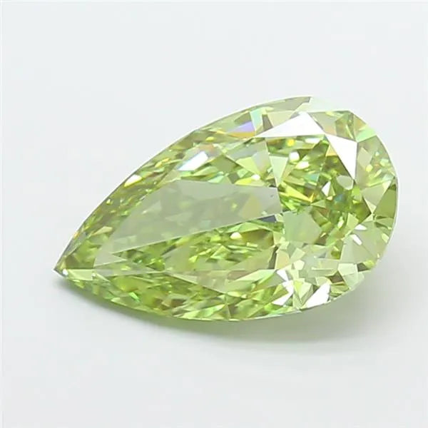 5.04ct Pear Lab Grown Diamond (Colour Fancy Vivid Green, Clarity VS1, IGI Certified)