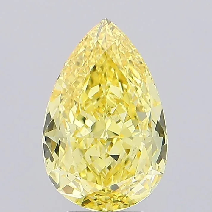 5.04ct Pear Lab Grown Diamond (Colour Fancy Vivid Yellow, Clarity VS1, IGI Certified)