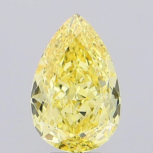 5.04ct Pear Lab Grown Diamond (Colour Fancy Vivid Yellow, Clarity VS1, IGI Certified)