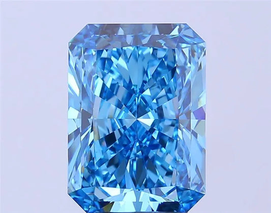 5.04ct Radiant Lab Grown Diamond (Colour Fancy Vivid Blue, Clarity VS1, IGI Certified)