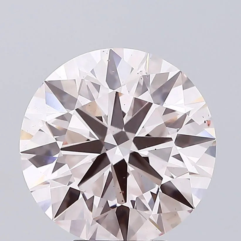 5.04ct Round Lab Grown Diamond (Colour Fancy Light Pink, Clarity VS2, Cut ID, IGI Certified)