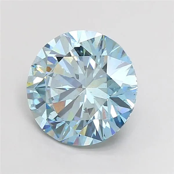 5.04ct Round Lab Grown Diamond (Colour Fancy Vivid Blue, Clarity SI1, Cut EX, IGI Certified)