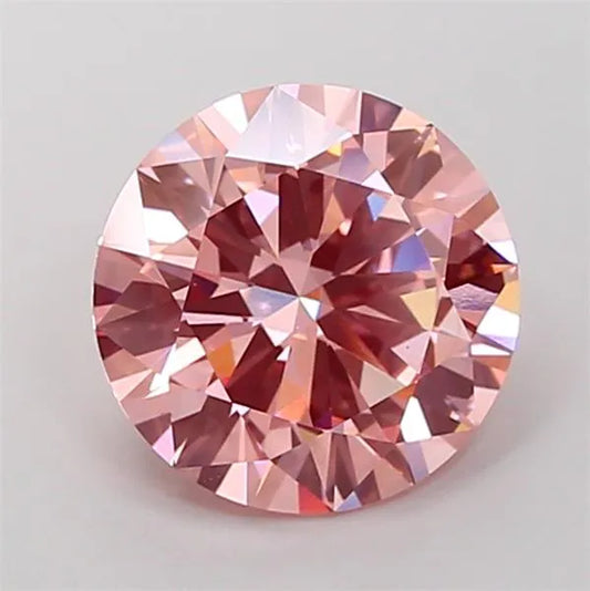 5.04ct Round Lab Grown Diamond (Colour Fancy Vivid Pink, Clarity VS1, Cut VG, IGI Certified)