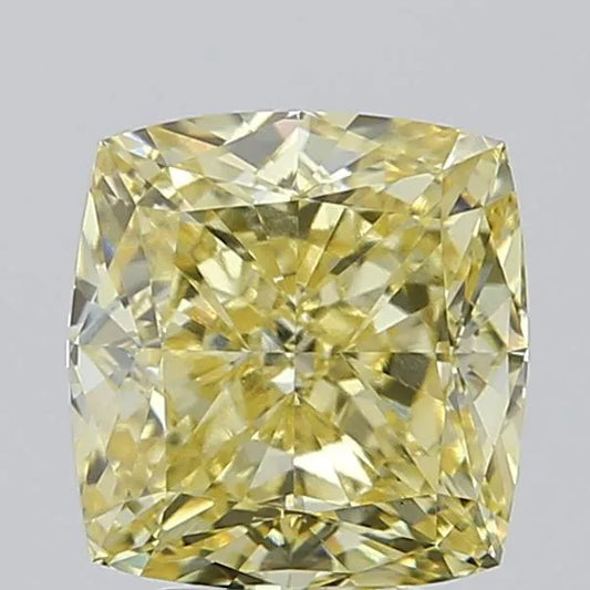 5.05ct Cushion modified Lab Grown Diamond (Colour Fancy Intense Yellow, Clarity VS1, IGI Certified)
