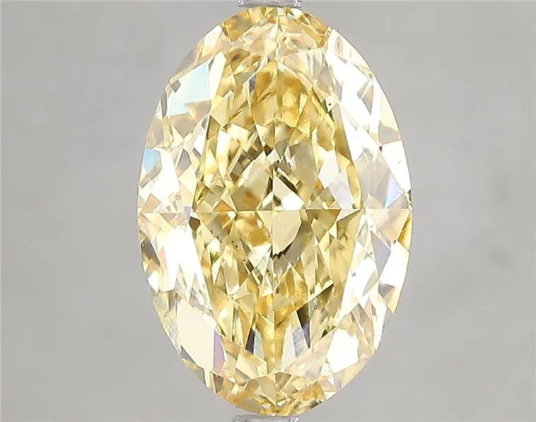 5.05ct Oval Lab Grown Diamond (Colour Fancy Yellow, Clarity VS1, IGI Certified)