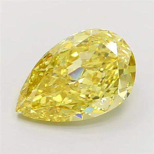 5.05ct Pear Lab Grown Diamond (Colour Fancy Intense Yellow, Clarity VS1, IGI Certified)