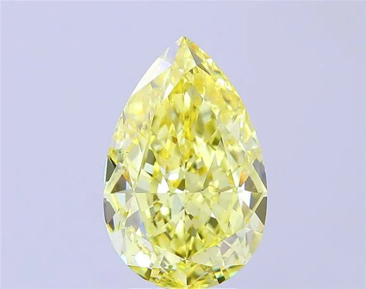 5.05ct Pear Lab Grown Diamond (Colour Fancy Intense Yellow, Clarity VS1, IGI Certified)