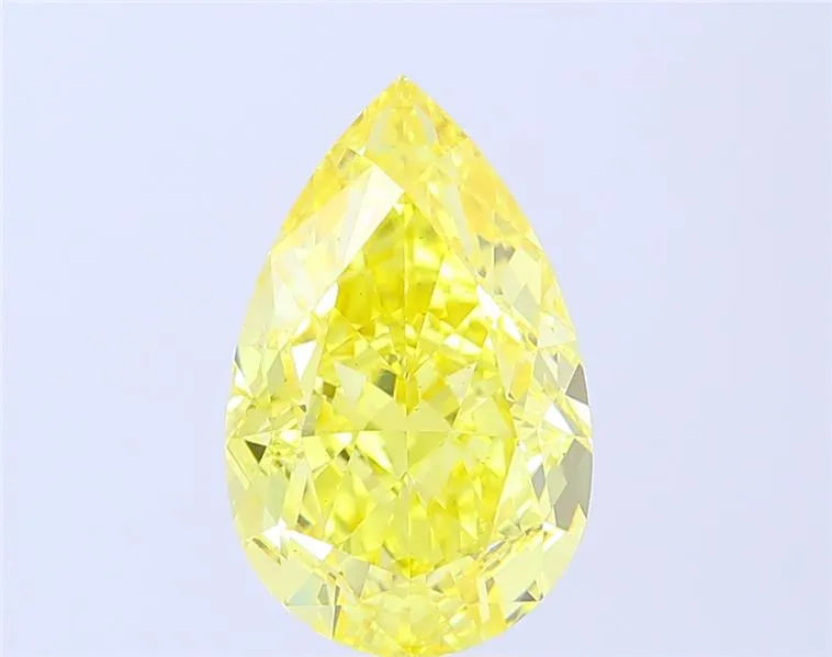 5.05ct Pear Lab Grown Diamond (Colour Fancy Vivid Yellow, Clarity VS1, IGI Certified)