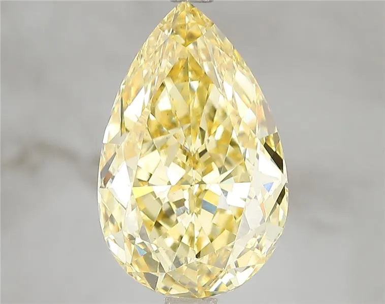 5.05ct Pear Lab Grown Diamond (Colour Fancy Vivid Yellow, Clarity VS1, IGI Certified)