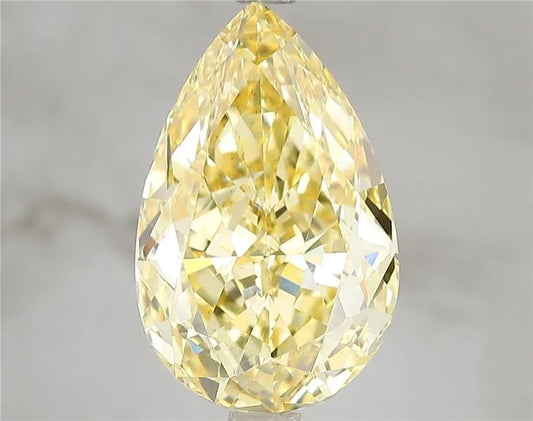 5.05ct Pear Lab Grown Diamond (Colour Fancy Vivid Yellow, Clarity VS1, IGI Certified)