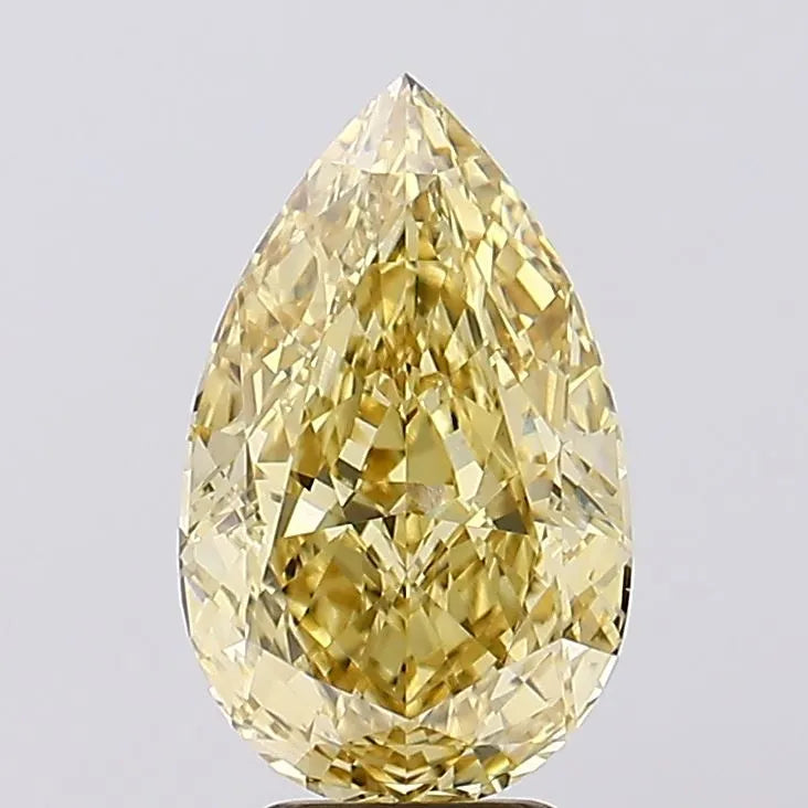 5.05ct Pear Lab Grown Diamond (Colour Fancy Vivid Yellow, Clarity VVS2, IGI Certified)