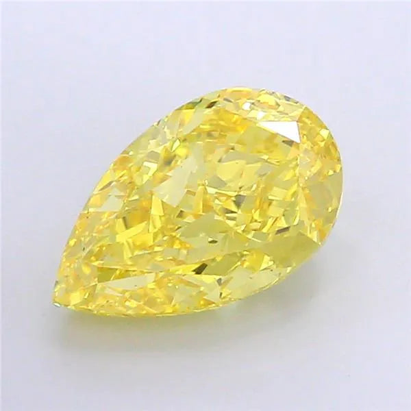 5.05ct Pear Lab Grown Diamond (Colour Fancy Vivid Yellow, Clarity VVS2, IGI Certified)