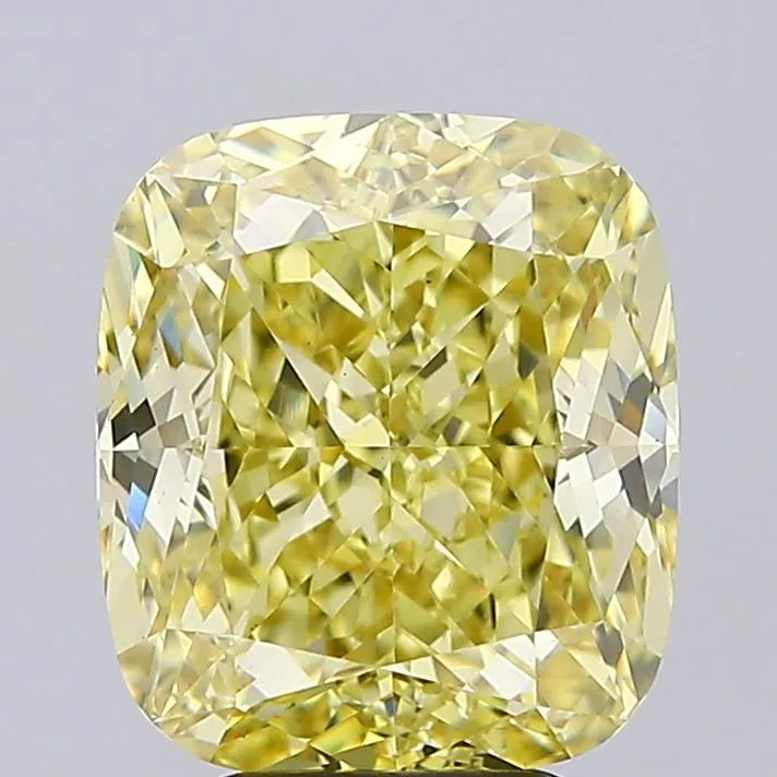 5.06ct Cushion modified Lab Grown Diamond (Colour Fancy Intense Yellow, Clarity VS1, IGI Certified)
