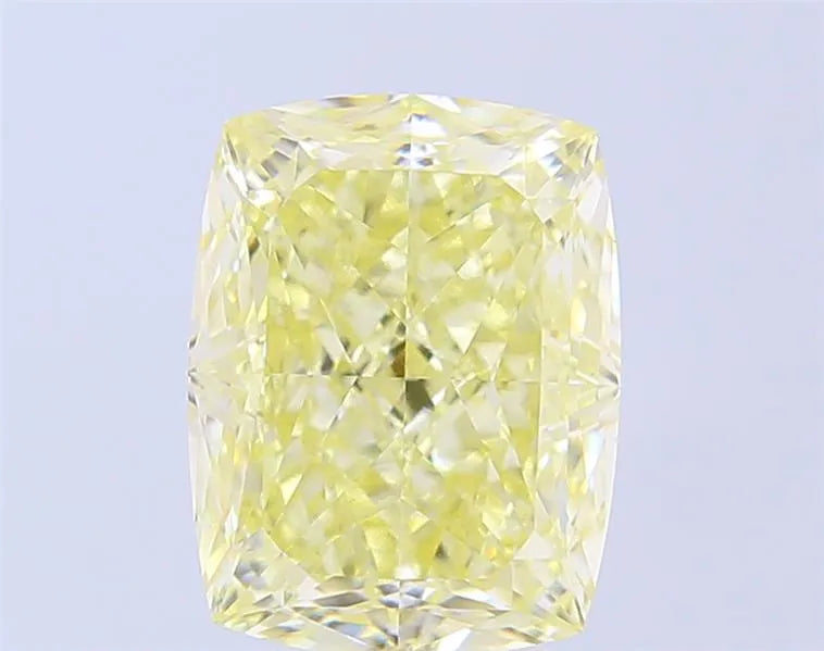 5.06ct Cushion modified Lab Grown Diamond (Colour Fancy Light Yellow, Clarity VVS2, IGI Certified)
