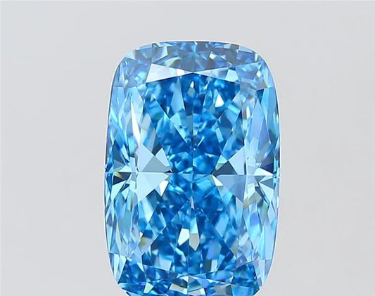 5.06ct Cushion modified Lab Grown Diamond (Colour Fancy Vivid Blue, Clarity VS1, IGI Certified)