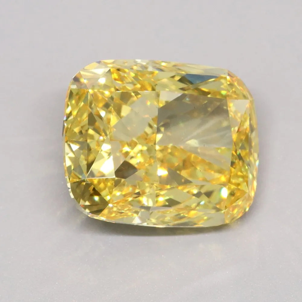 5.06ct Cushion modified Lab Grown Diamond (Colour Fancy Vivid Yellow, Clarity VS1, IGI Certified)
