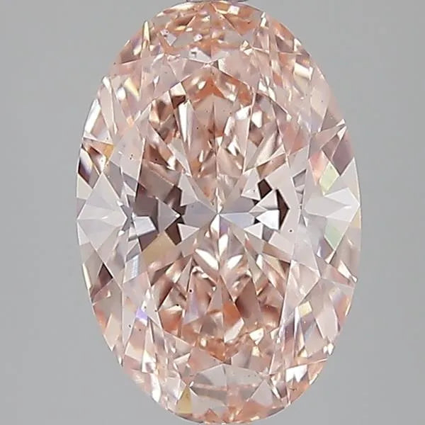 5.06ct Oval Lab Grown Diamond (Colour Fancy Vivid Pink, Clarity VS2, IGI Certified)