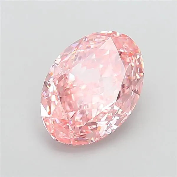 5.06ct Oval Lab Grown Diamond (Colour Fancy Vivid Pink, Clarity VVS2, IGI Certified)