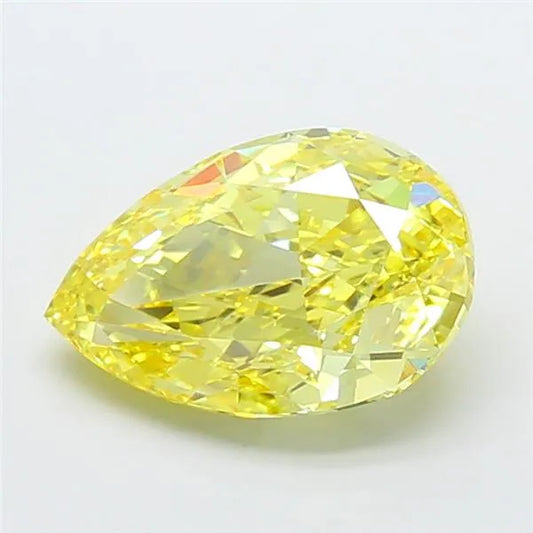 5.06ct Pear Lab Grown Diamond (Colour Fancy Intense Yellow, Clarity VVS2, IGI Certified)
