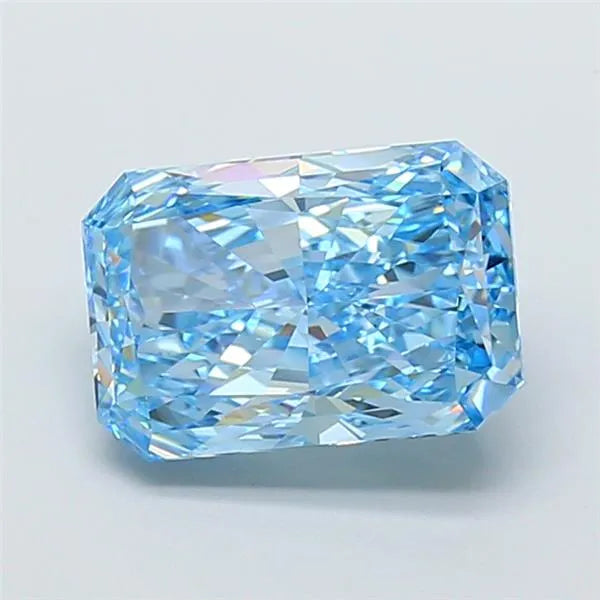5.06ct Radiant Lab Grown Diamond (Colour Fancy Vivid Blue, Clarity VVS2, IGI Certified)