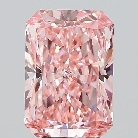 5.06ct Radiant Lab Grown Diamond (Colour Fancy Vivid Pink, Clarity VS1, IGI Certified)