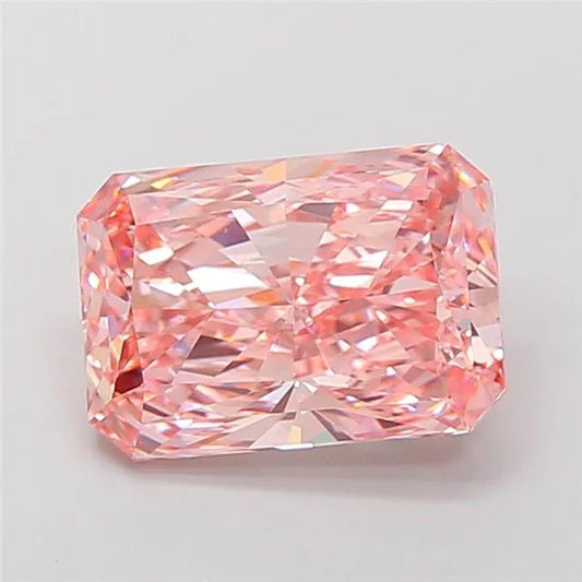 5.06ct Radiant Lab Grown Diamond (Colour Fancy Vivid Pink, Clarity VS1, IGI Certified)