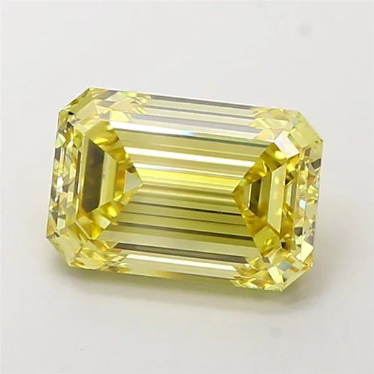 5.07ct Emerald Lab Grown Diamond (Colour Fancy Intense Yellow, Clarity VS1, IGI Certified)