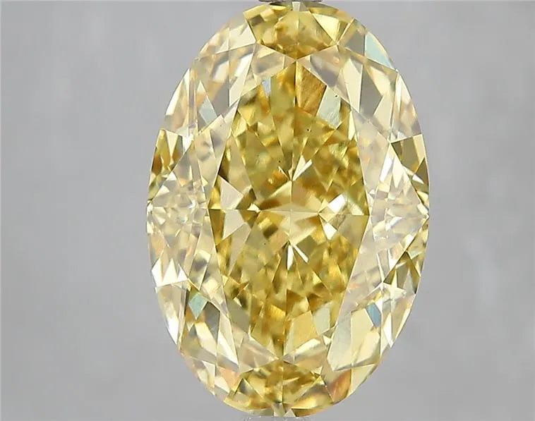 5.07ct Oval Lab Grown Diamond (Colour Fancy Intense Yellow, Clarity VS2, IGI Certified)