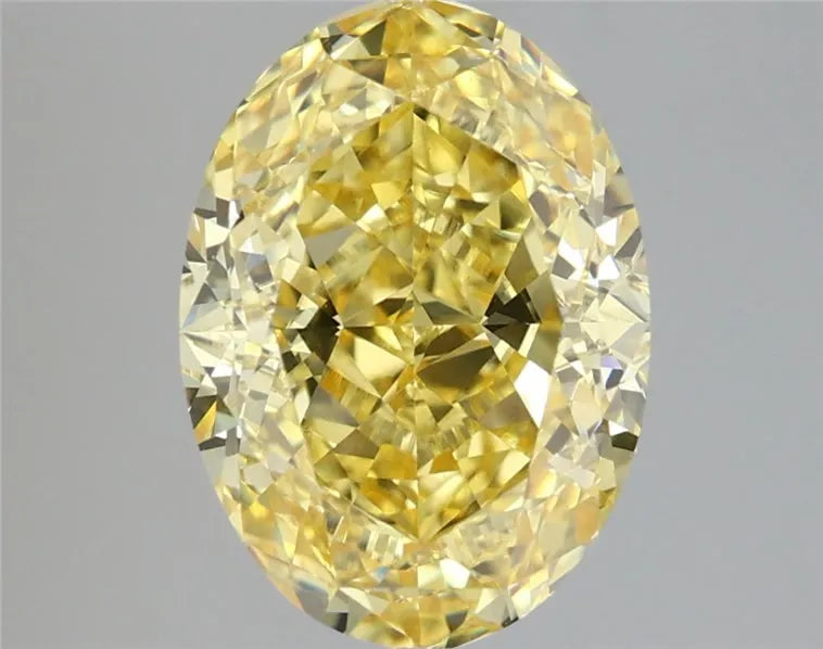 5.07ct Oval Lab Grown Diamond (Colour Fancy Intense Yellow, Clarity VVS2, IGI Certified)