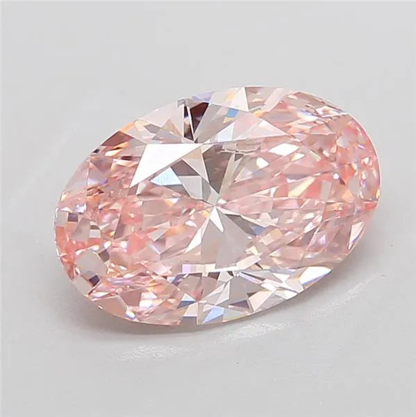 5.07ct Oval Lab Grown Diamond (Colour Fancy Light Brownish Pink, Clarity VS1, IGI Certified)
