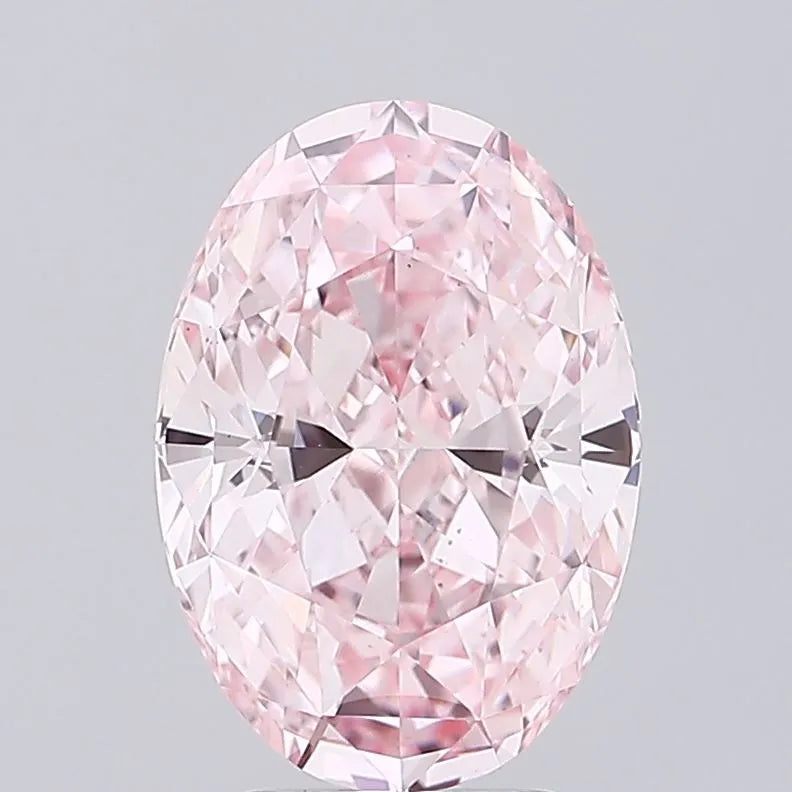 5.07ct Oval Lab Grown Diamond (Colour Fancy Vivid Pink, Clarity VS1, IGI Certified)
