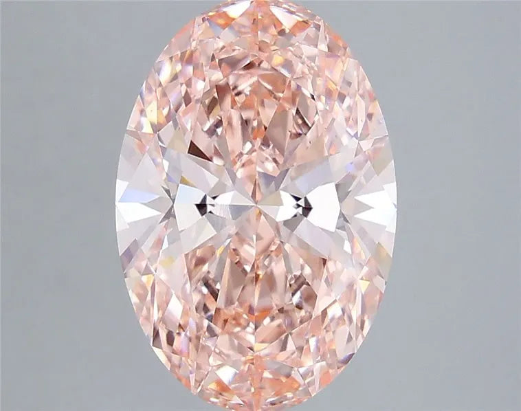 5.07ct Oval Lab Grown Diamond (Colour Fancy Vivid Pink, Clarity VS2, IGI Certified)