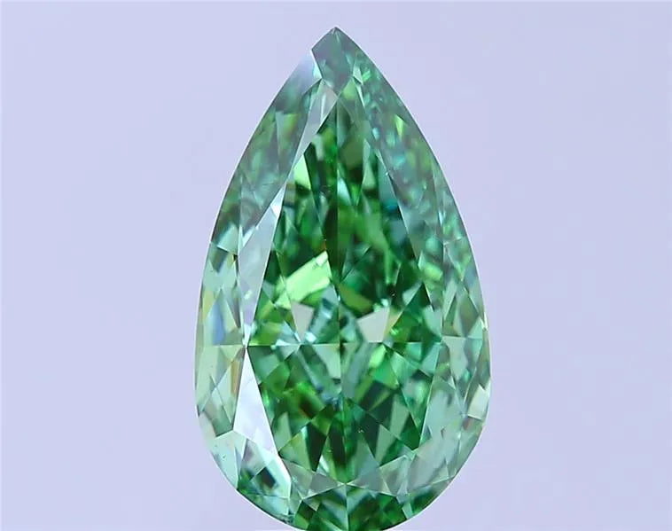 5.07ct Pear Lab Grown Diamond (Colour Fancy Vivid Green, Clarity VS2, IGI Certified)