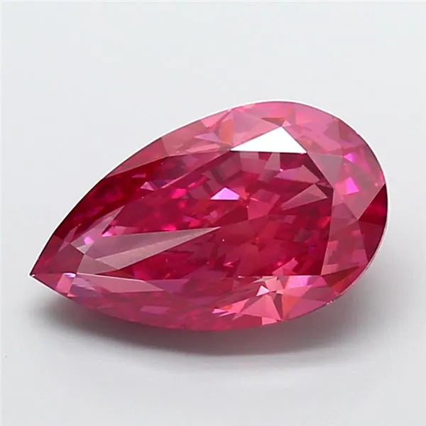 5.07ct Pear Lab Grown Diamond (Colour Fancy Vivid Pink, Clarity VS1, IGI Certified)