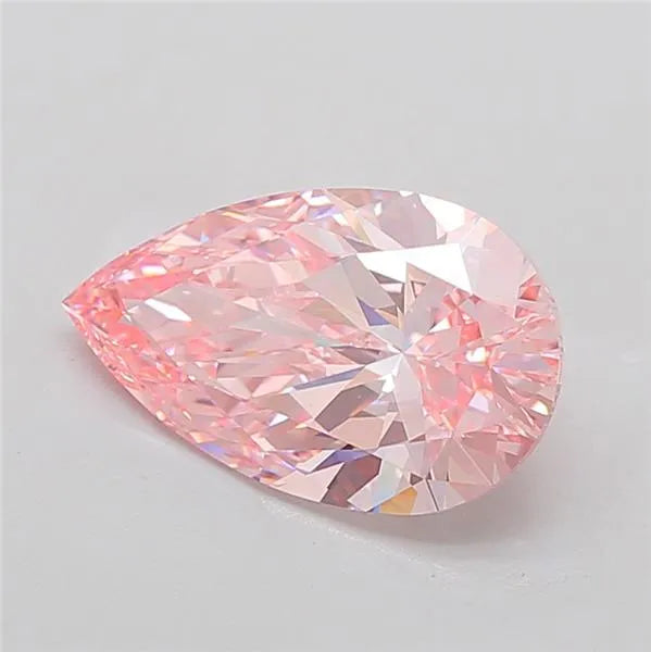 5.07ct Pear Lab Grown Diamond (Colour Fancy Vivid Pink, Clarity VS1, IGI Certified)